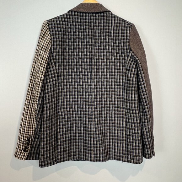 Veronica Beard Faustine Houndstooth Patchwork Dickey Jacket Size 8 Blazer - Picture 4 of 12